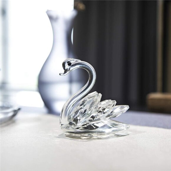 Sparkle Crystal Swan Figurine Collection Paperweight Table Centerpiece Ornament - Picture 3 of 8